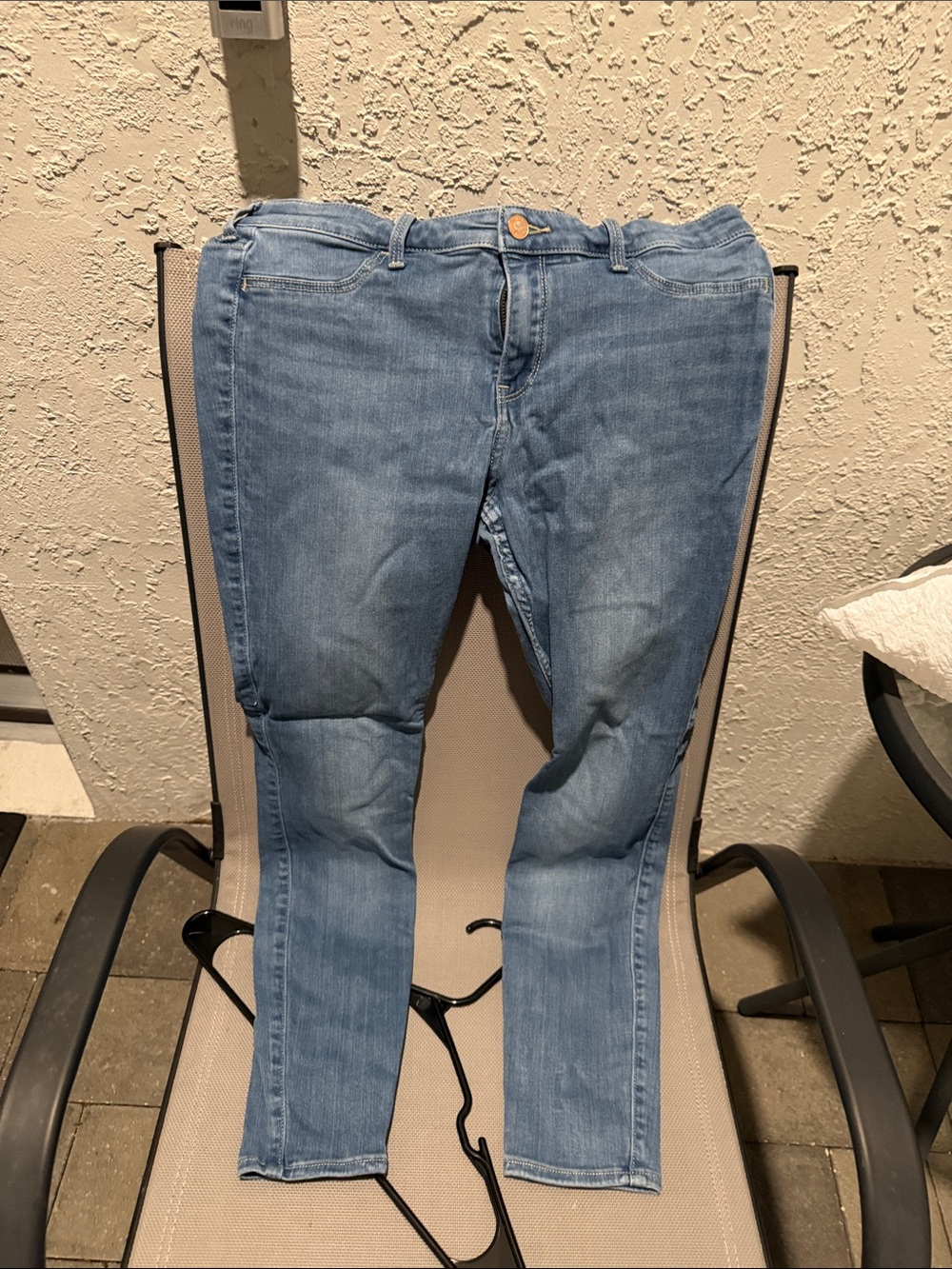 Hollister Women's Skinny Jeans in Light Blue Wash
